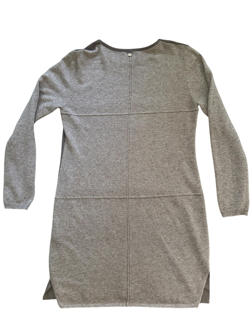 RUDSAK Women’s Taupe Faux Suede Sweater Dress Angora Blend - Picture 4 of 12